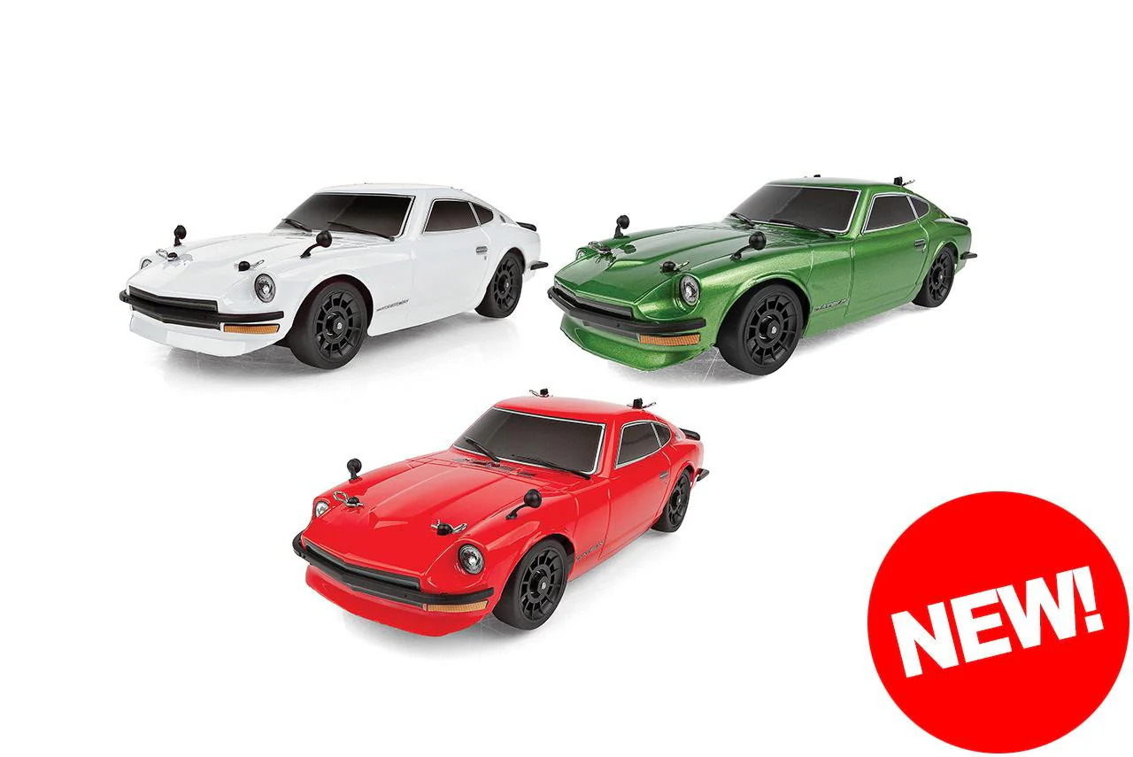 SR27 1/27 RWD On-Road Touring Car RTR Ready To Run DATSUN 240Z (WHITE / RED / GREEN) Combo (w/ Battery + Charger)  [Associated] ASC20187C ASC20188C ASC20191C - Image 2