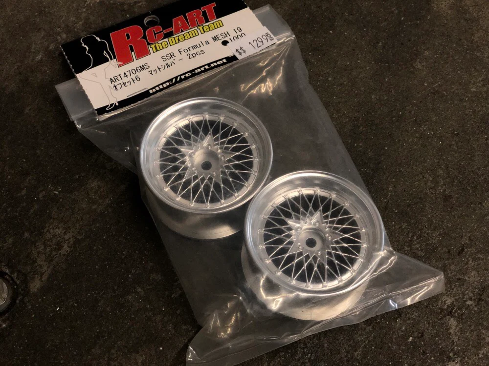 SSR Formula Mesh 19 SILVER 6mm Offset (2 RIMS) [RC ART] ART4706MS