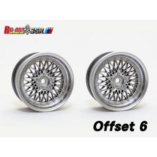 SSR Formula Mesh 19 SILVER 6mm Offset (2 RIMS) [RC ART] ART4706MS - Image 2