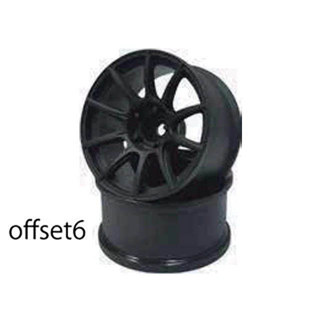SSR GT X01 BLACK BLACK 6mm / 8mm Offset (2 RIMS) 1/10 WHEELS [RC ART] WW-0906FB WW-0908FB - Image 2