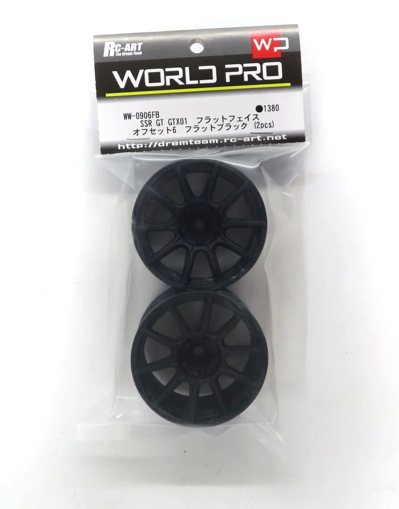 SSR GT X01 BLACK BLACK 6mm / 8mm Offset (2 RIMS) 1/10 WHEELS [RC ART] WW-0906FB WW-0908FB - Image 5