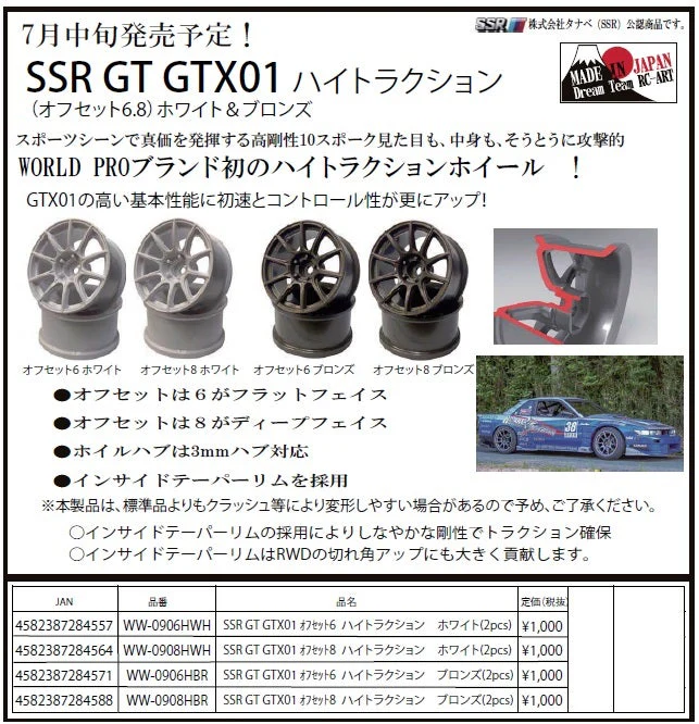 SSR GTX01 BRONZE RIMS 6mm - 8mm HIGH TRACTION [RC-Art] WW-0906HBR WW-0908HBR - Image 3
