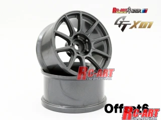 SSR GTX01 DARK SILVER RIMS 6mm 8mm [RC-Art] ART5106DS ART5108DS