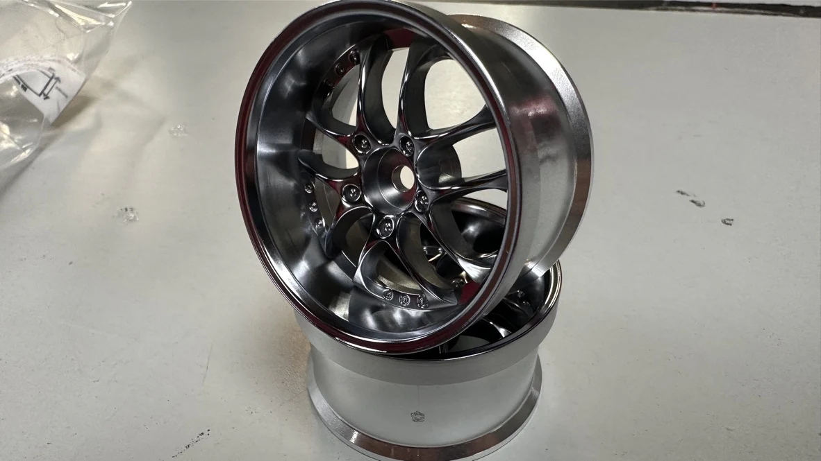 SSR MINERVA MATTE CHROME 6mm - 8mm 1-10 RC RIMS ** 30MM WIDE ** [Topline] TDW-0263MC TDW-0283MC