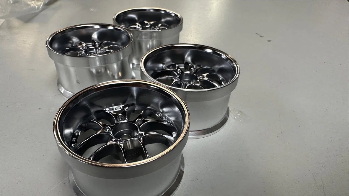 SSR MINERVA MATTE CHROME 6mm - 8mm 1-10 RC RIMS ** 30MM WIDE ** [Topline] TDW-0263MC TDW-0283MC - Image 2