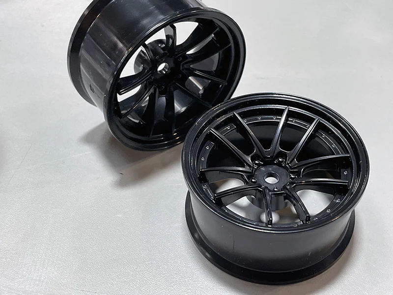 SSR REINER type10S 1-10 BLACK RC DRIFT RIMS SPEED STAR RACING Type-10S [RC-ART] WW-0706BK WW-0708BK - Image 2