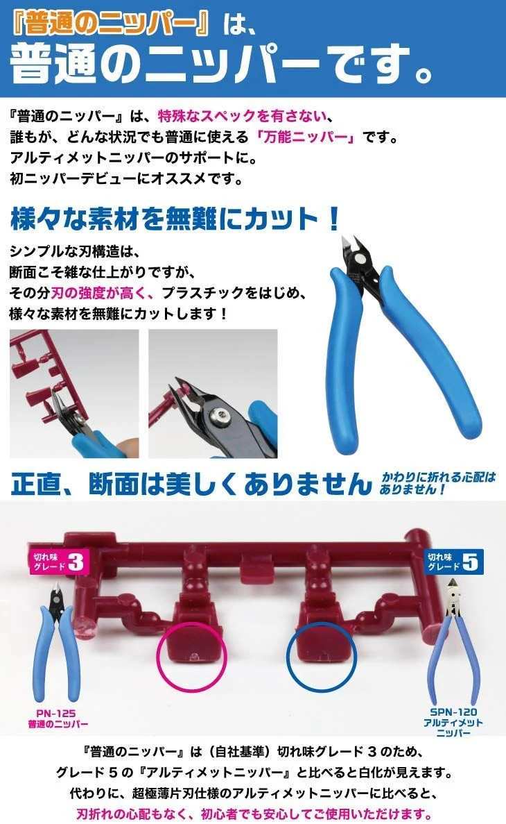 Standard Side Cutter Nipper for PLASTICS [GOD HAND] GHTPN-125 - Image 3