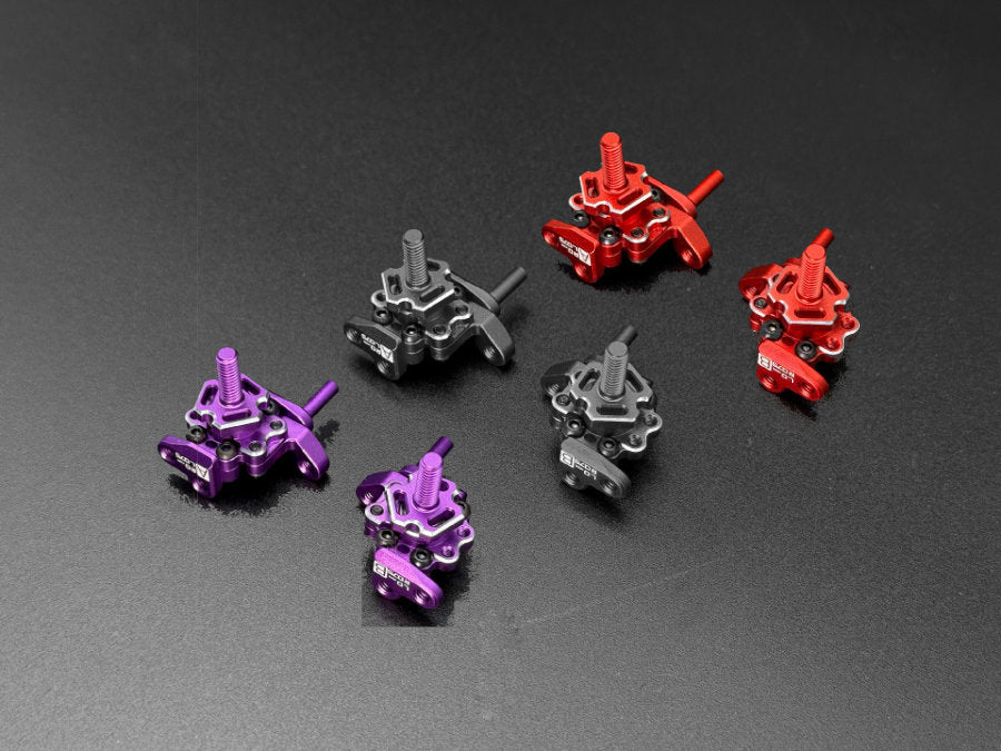 Steering Blocks - RWD Knuckles for 1-10 RC Drift Car (Red Purple Black) [Team AD] AD-9012
