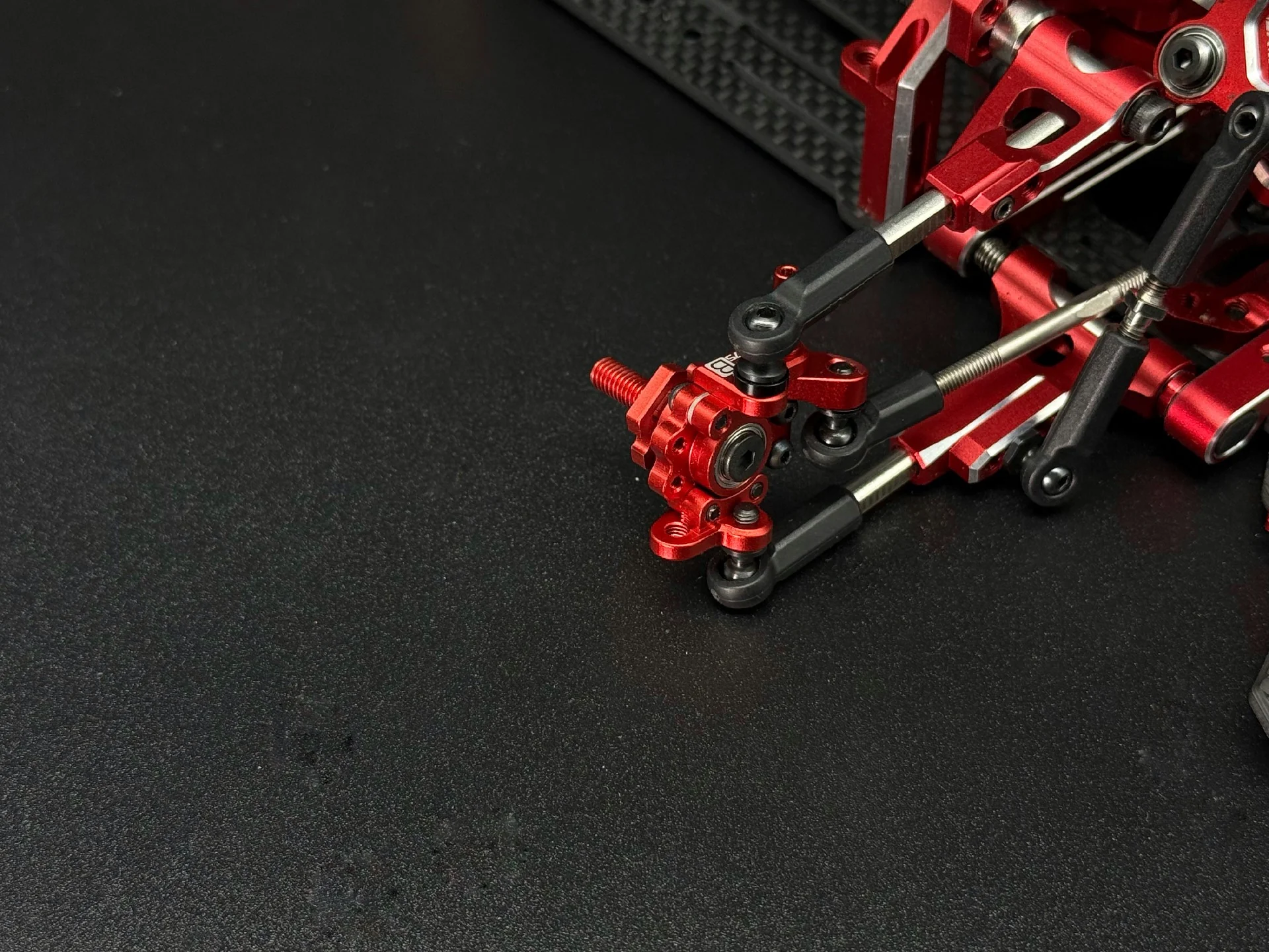 Steering Blocks - RWD Knuckles for 1-10 RC Drift Car (Red Purple Black) [Team AD] AD-9012 - Image 3