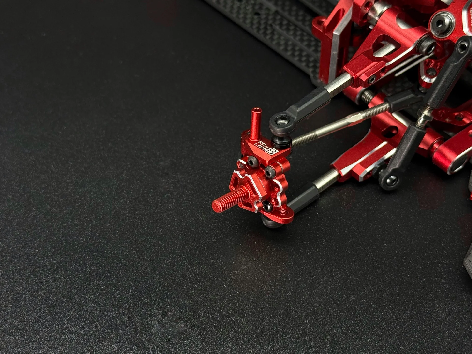 Steering Blocks - RWD Knuckles for 1-10 RC Drift Car (Red Purple Black) [Team AD] AD-9012 - Image 4