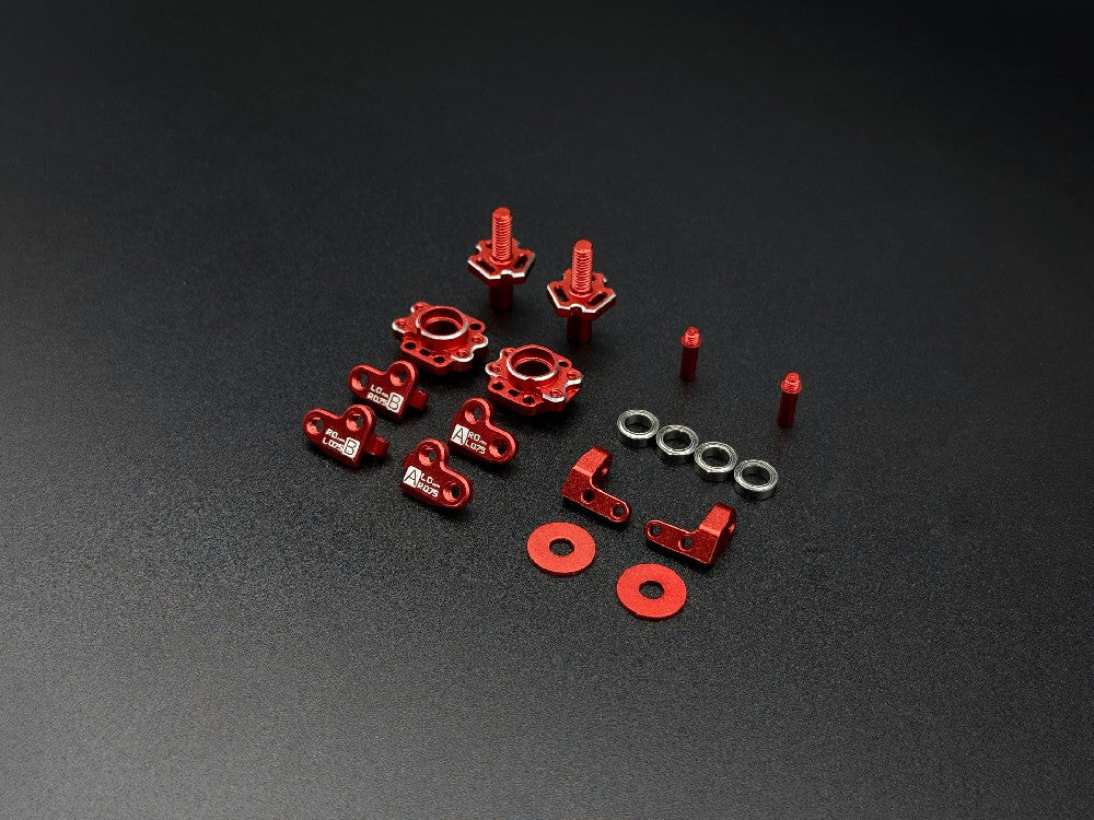 Steering Blocks - RWD Knuckles for 1-10 RC Drift Car (Red Purple Black) [Team AD] AD-9012 - Image 9