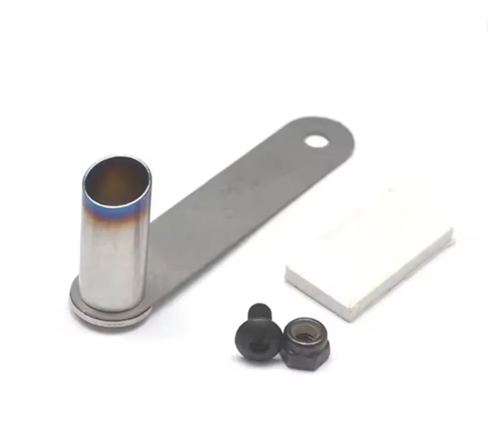 STRAIGHT TIP - 10mm Titanium Burnt Tip (ANGLE Cut) - 21mm LENGTH MUFFLER EXHAUST [Usukani] 516B