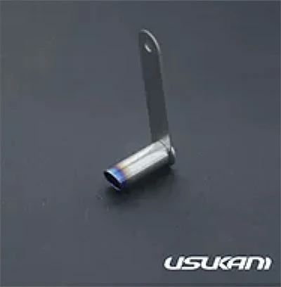 STRAIGHT TIP - 8mm Titanium Burnt Tip (ANGLE Cut) - 21mm LENGTH MUFFLER EXHAUST [Usukani] 516A