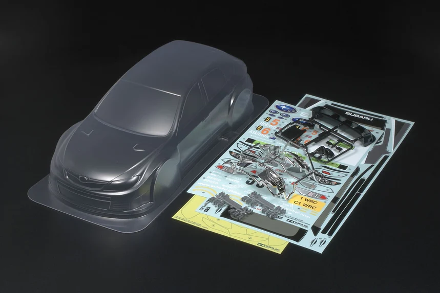 Subaru Impreza WRC 2008 Hatchback STI 1-10 Body Set (with Headlight, Mirrors and Wing) [Tamiya] 51364 - Image 2