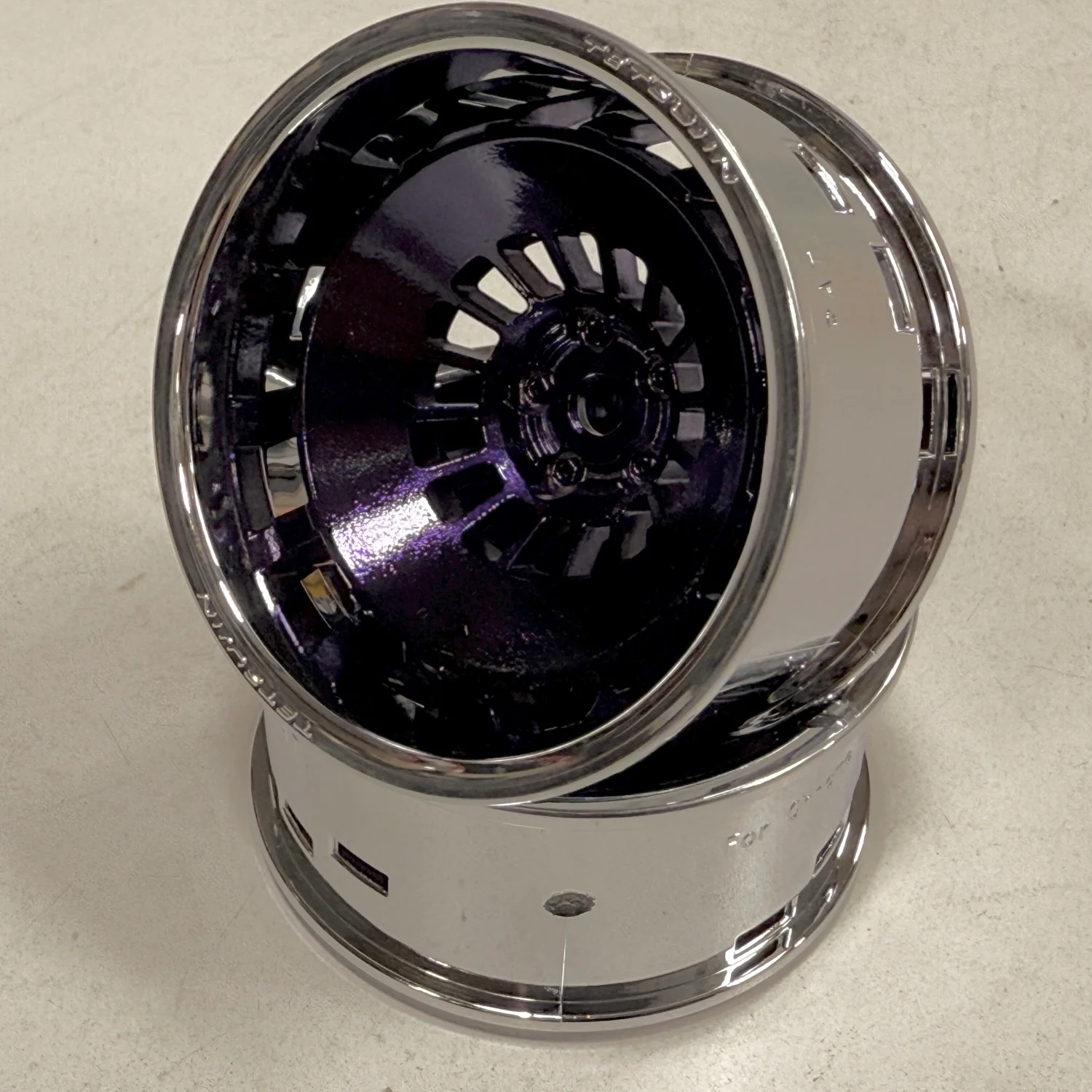Super Bowler 1-10 Rims Wheels (Chrome / Chrome Purple) 5, 8 11 OFFSET (PAIR) [Tetsujin] TT-8553 - Image 2