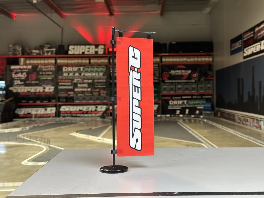 Super-G (RED w- WHITE LOGO) NOBORI Flag 1-10 Scale [Super-G] NOBORI-R - Image 3