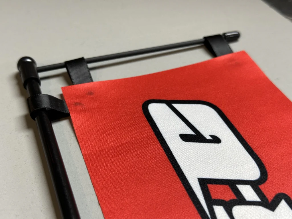 Super-G (RED w- WHITE LOGO) NOBORI Flag 1-10 Scale [Super-G] NOBORI-R - Image 4
