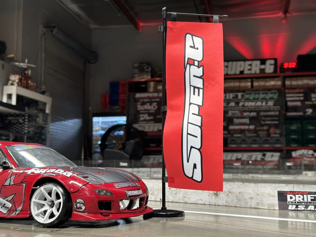 Super-G (RED w- WHITE LOGO) NOBORI Flag 1-10 Scale [Super-G] NOBORI-R - Image 6