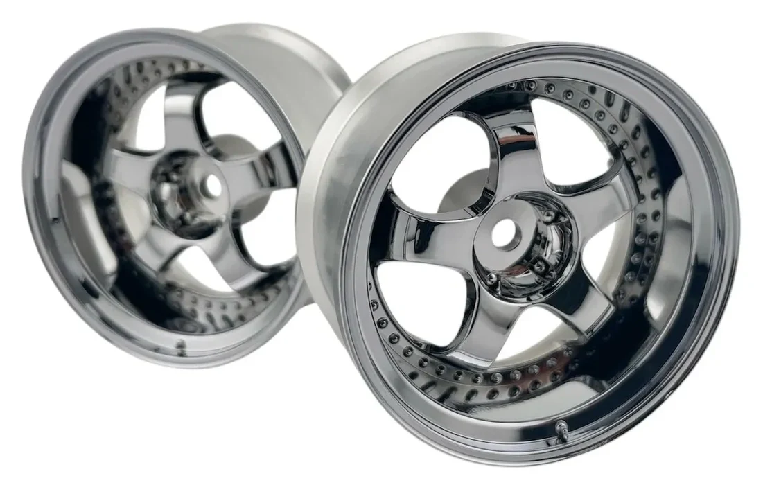 WORK MEISTER S1 3P 6mm - 8mm 1-10 RC RIMS CHROME [LAB] LW-0808C LW-0806C - Image 2