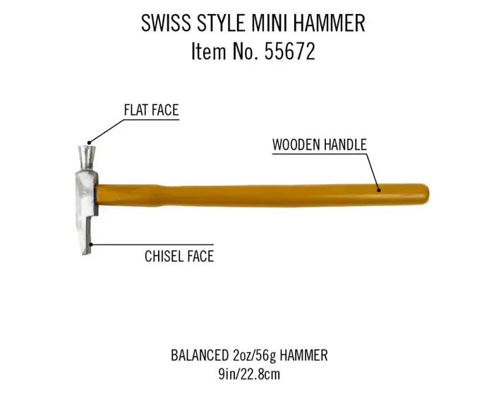 Swiss Style Mini Hammer (2oz) [Excel] EXL55672 - Image 2