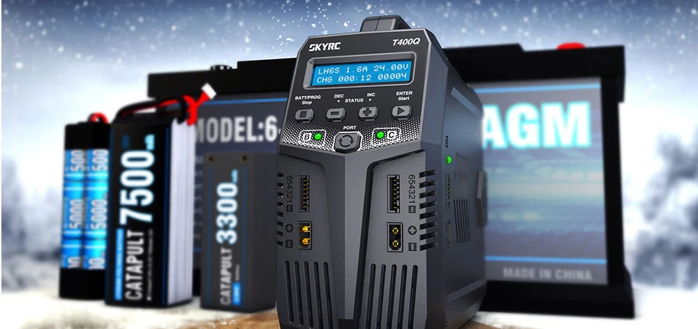 T400Q Quattro QUAD 4 Port AC-DC Battery Charger (6S-12A-400W) [SkyRC] T400Q - Image 6