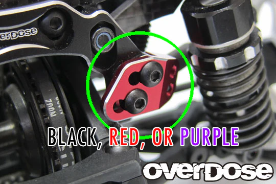 TC Aluminum Rear Upper Arm Bracket (For GALM, GALM ver.2) (RED PURPLE BLACK)  [Overdose] OD2850 OD2849 OD2848