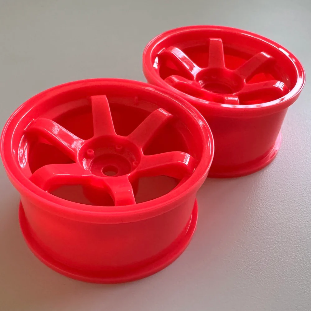 TE37 6 Spoke Wheels - 5mm 8mm KV Coat - PINK 1-10 DRIFT RIMS [SPICE] SPKV-007 SPKV-010