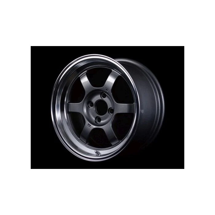 TE37v 6 SPOKE RIMS - ROYAL BLACK w- CHROME LIP (4 PACK) [K FORCE] KF8344 - Image 4