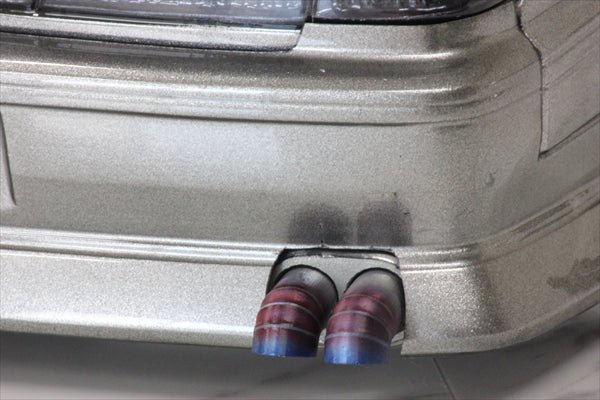 Tear Drop / Dolphin Muffler (Dual Tip) MUFFLER EXHAUST w/ Bracket BLACK 1-10 [Pandora] PAC-576