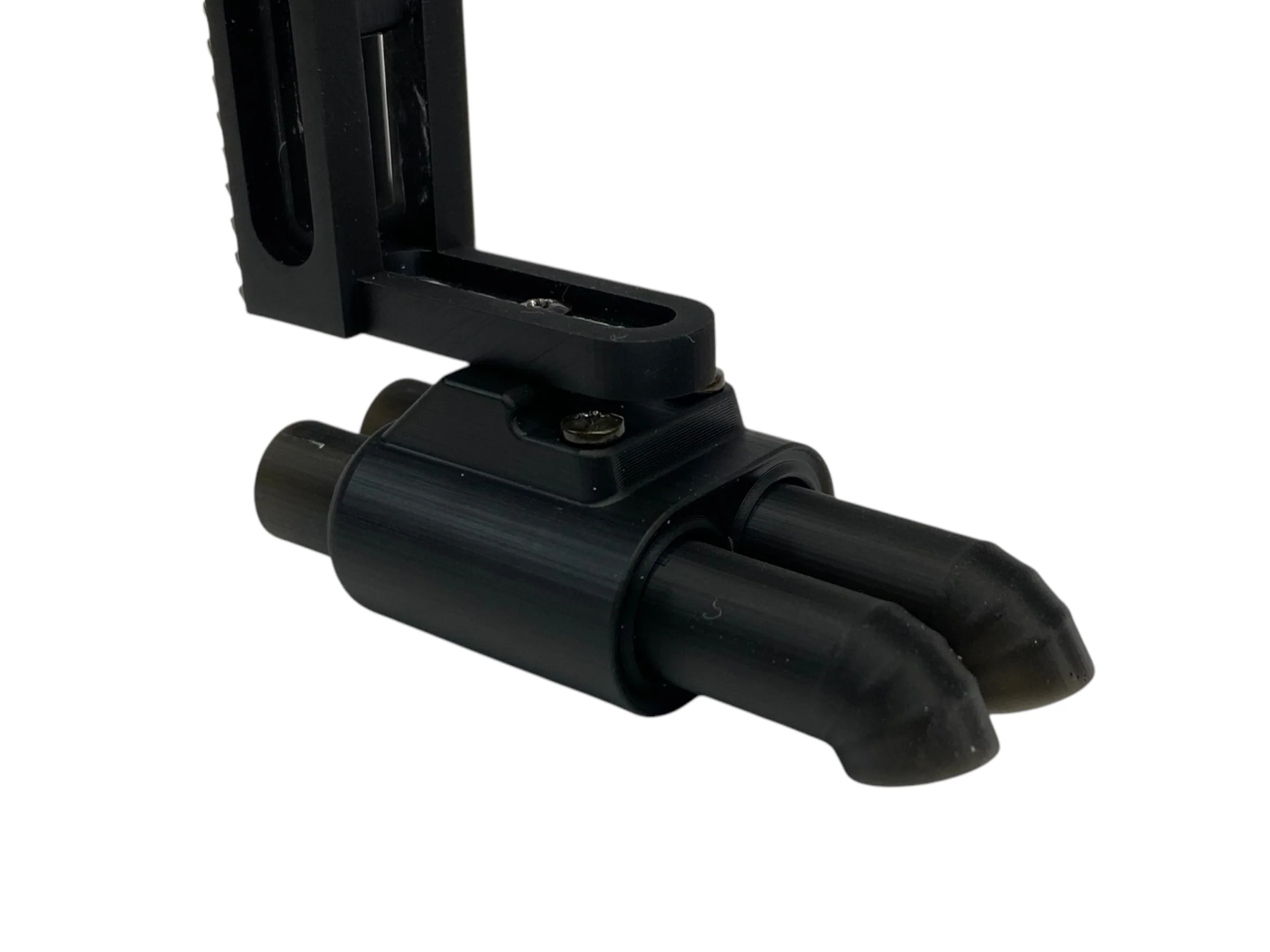Tear Drop / Dolphin Muffler (Dual Tip) MUFFLER EXHAUST w/ Bracket BLACK 1-10 [Pandora] PAC-576 - Image 2