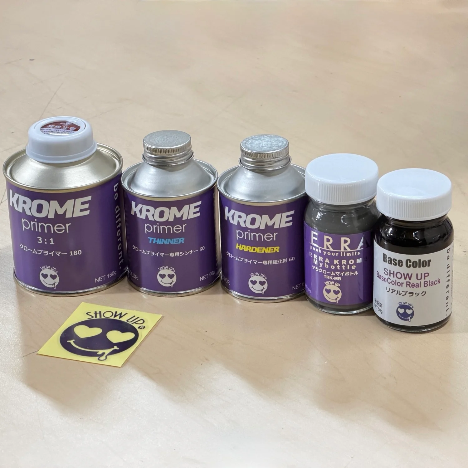 TERRA KROME PERFECT KIT (5 pc set) (For Airbrush Use) (Made in Japan) [Show Up] TRK-PK