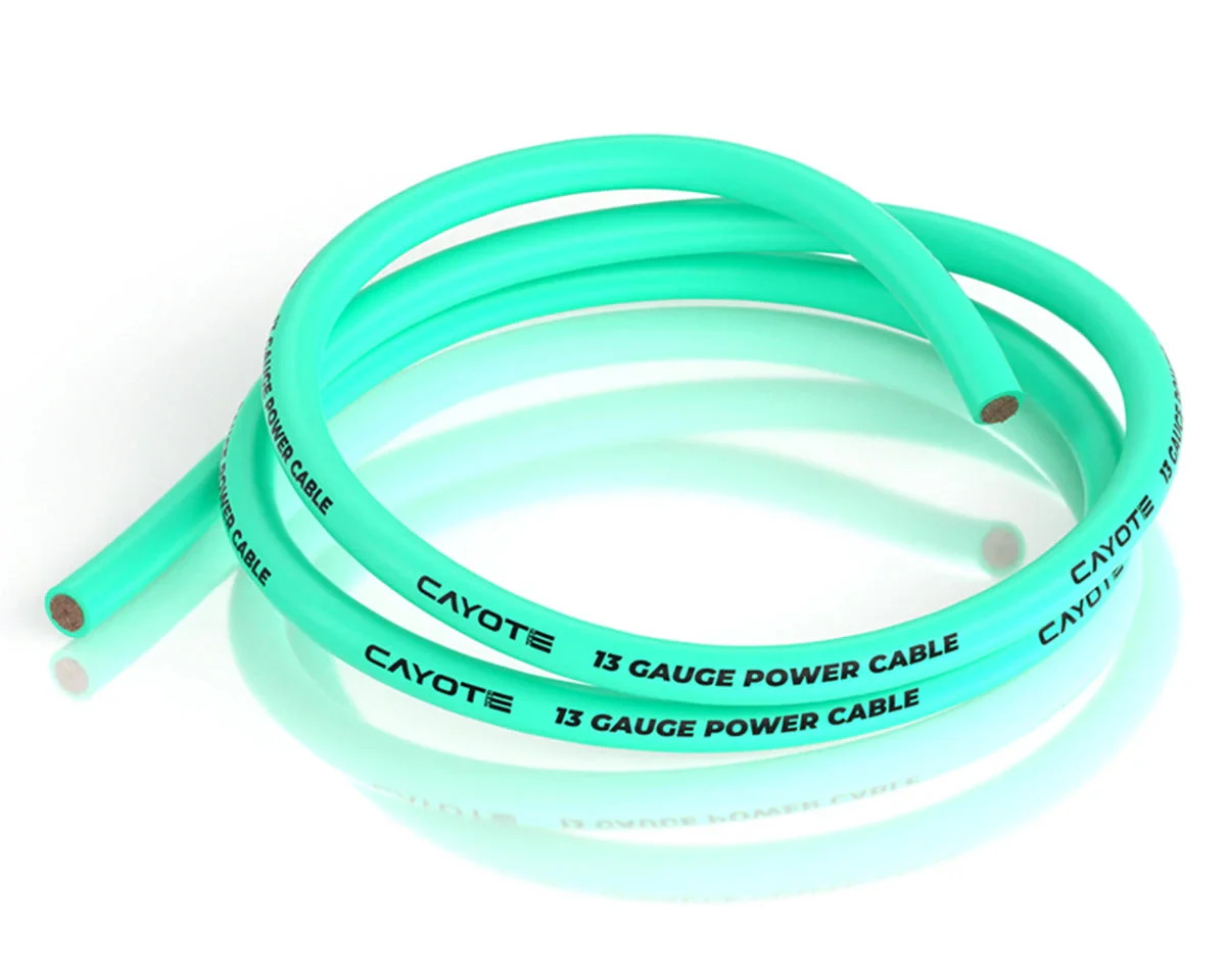 Thin-Wall Silicone Wire (Aurora Green) (1 Meter) (13AWG) [Cayota] CYECW06