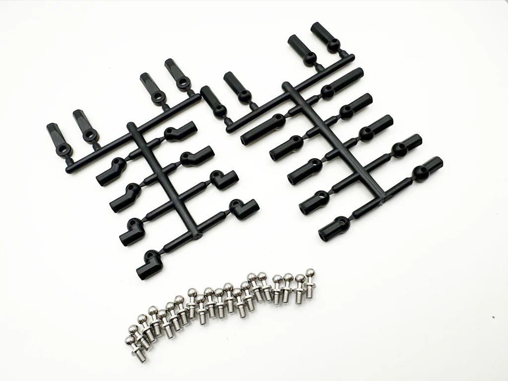 Titanium 4.3 Ball Stud (20 pc) and Ball Cup Set [Rhino Racing] RR-240