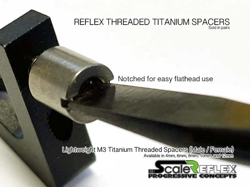 Titanium Lightweight M3 Threaded Spacer Standoff Extender PAIR  male or female [ScaleReflex] 4mm ~ 12mm - Image 5