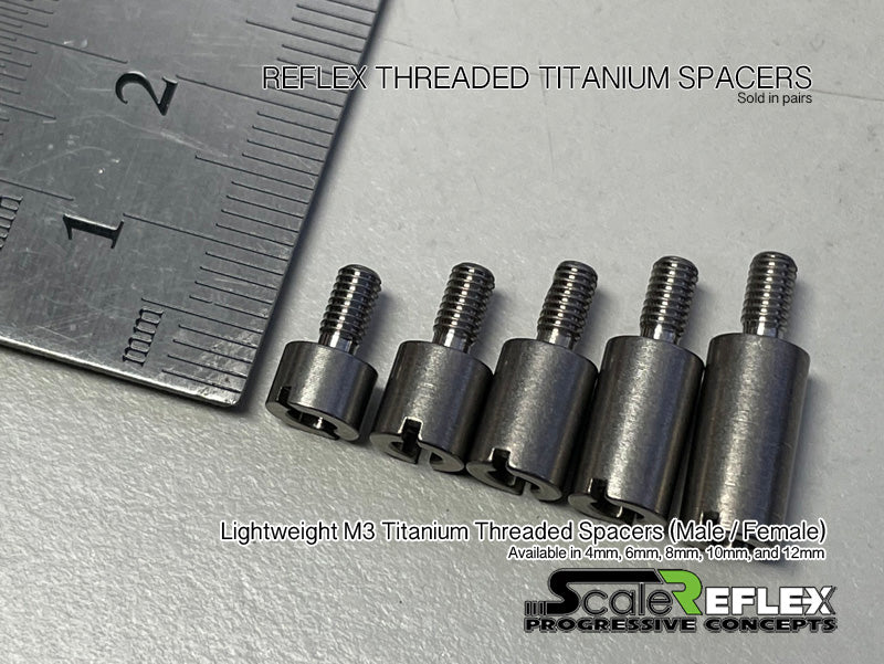 Titanium Lightweight M3 Threaded Spacer Standoff Extender PAIR  male or female [ScaleReflex] 4mm ~ 12mm - Image 6