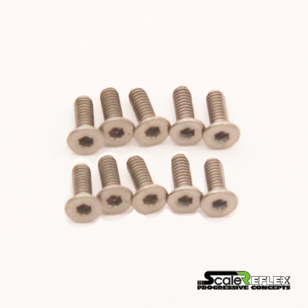 M2 Titanium Machined (Button Head - Countersunk - Low Profile) Screws (10-Pack) [Scale Reflex] 4mm ~ 8mm - Image 6