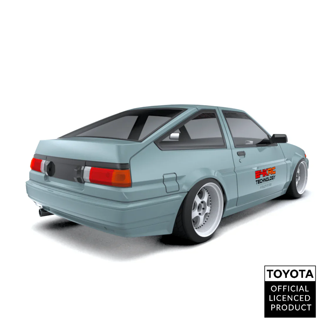 Toyota AE86 w J Run Wideboy 1-10 Drift Body Shell [24K] TAF14000 + GWN00003 - Image 4
