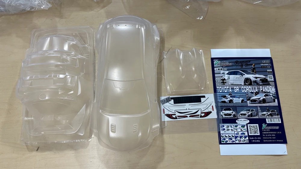 Toyota GR Corolla PANDEM 1/10 BODY SET [Addiction RC] AD-RB11 - Image 3