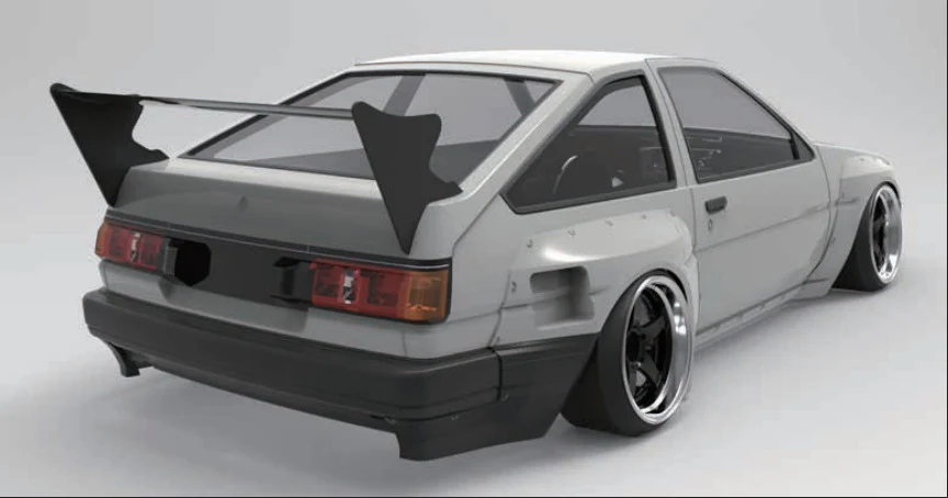 TOYOTA LEVIN AE86 PANDEM (240mm short wheelbase) 1-10 REAL GRADE BODY [Addiction] AD-RB1A - Image 2