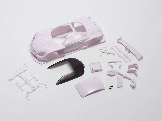 LEXUS SC430 GT500 2012 (UNPAINTED) 1-28 White Body Set Mini-Z Cars [Kyosho] MZN156