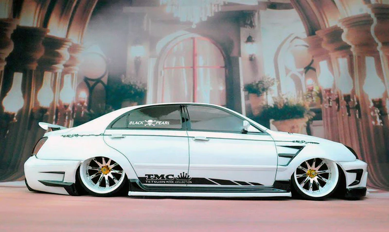 TOYOTA Majesta w- Black Pearl Complete 1-10 Body Kit GRS18 Body Set [Tetsujin] TT-7448 - Image 3