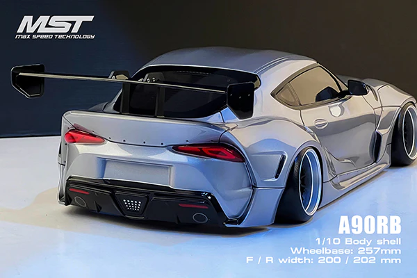 Toyota SUPRA A90 A90RB (200mm F - 202mm R) Rocket Bunny Widebody 1-10 Drift Body [MST] 720020 - Image 3