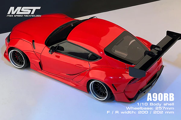Toyota SUPRA A90 A90RB (200mm F - 202mm R) Rocket Bunny Widebody 1-10 Drift Body [MST] 720020 - Image 4