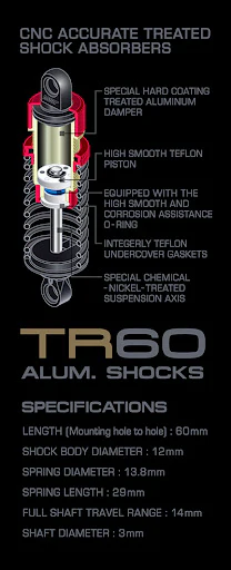 TR60 Shock Set (BLACK) FXX RMX RRX KMW [MST] 820121BK - Image 2