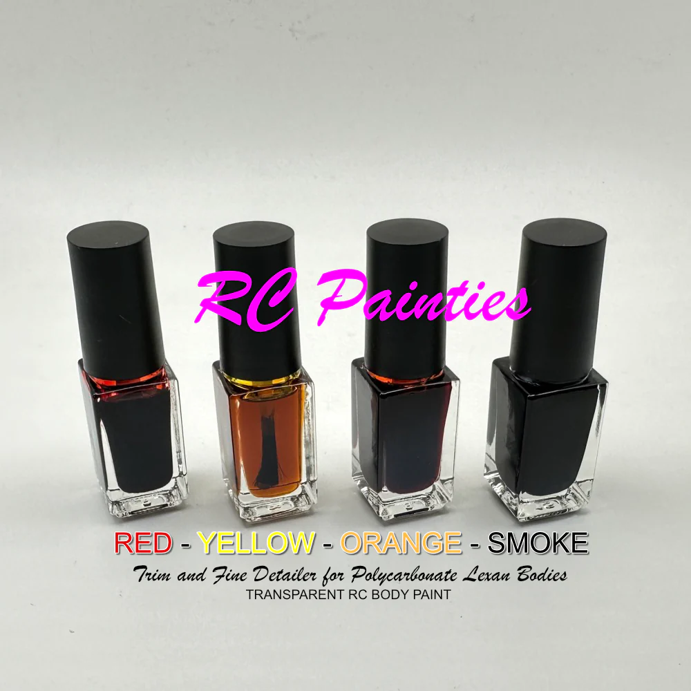TRANSPARENT RED (CANDY) - Trim and Fine Detailer for Polycarbonate Lexan Bodies  (5ml) [RC PAINTIES] RCP05ML-R - Image 3
