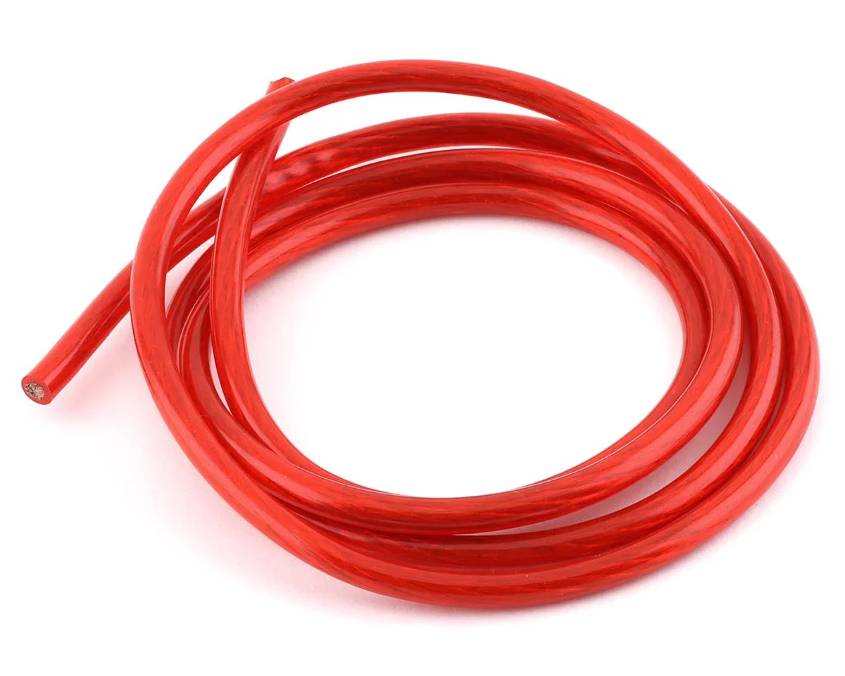 Transparent Red 12AWG Wire 1m [Yeah Racing] WPT-0137RD