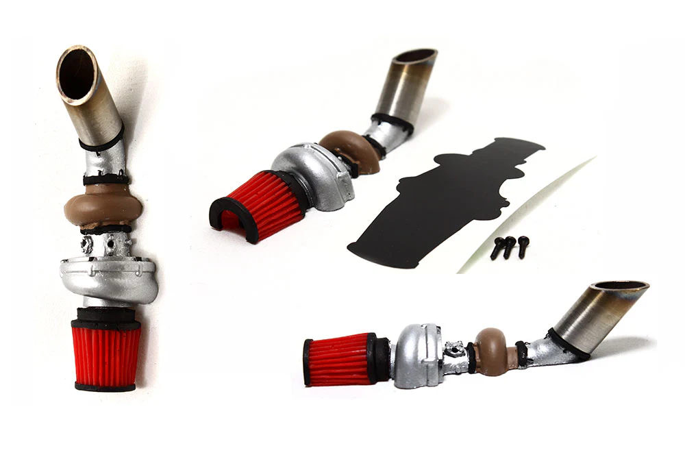 Turbo w Exhaust and Filter Half Cut [SRC] SRC-XTUR1-RD