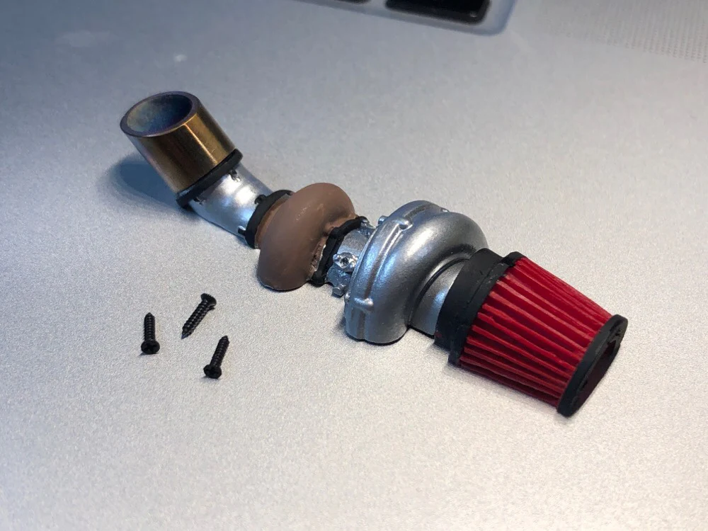 Turbo w Exhaust and Filter Half Cut [SRC] SRC-XTUR1-RD - Image 2