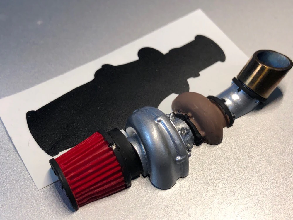 Turbo w Exhaust and Filter Half Cut [SRC] SRC-XTUR1-RD - Image 4