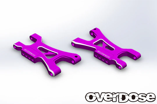 TYPE-2 ES Aluminum Lower Rear Arms (For GALM series) RED PURPLE BLACK [Overdose] OD3846 OD3845 OD3844 - Image 3